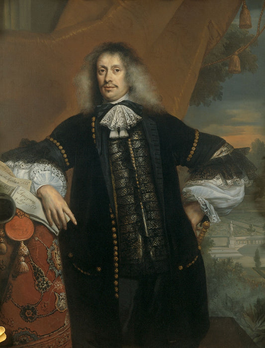 Hieronymus van Beverningk (1614-90), vintage artwork by Jan de Baen, 12x8" (A4) Poster