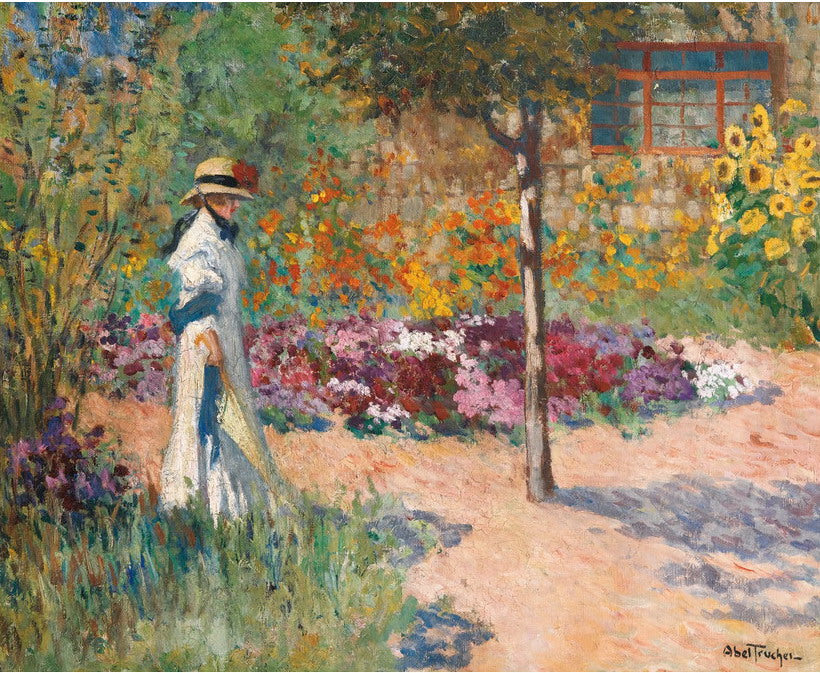 Elegance in the Garden, vintage artwork by Louis Abel-Truchet, 12x8" (A4) Poster