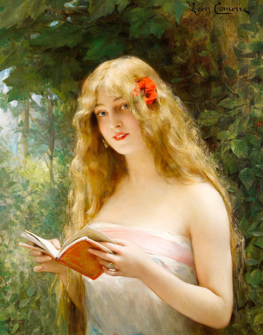 The Beautiful Reader, vintage artwork by Leon-François Comerre, 12x8" (A4) Poster