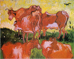 Cows (after Jordaens) by Vincent van Gogh,A3(16x12")Poster