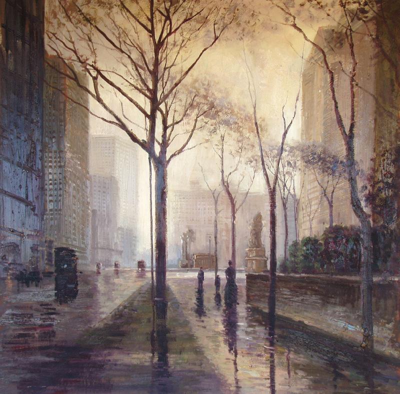 The Plaza After Rain by Paul Cornoyer,A3(16x12")Poster