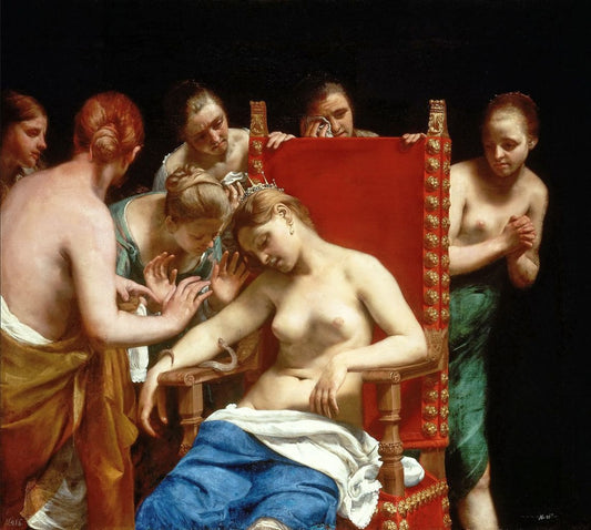 Death of Cleopatra, vintage artwork by Guido Cagnacci, 12x8" (A4) Poster