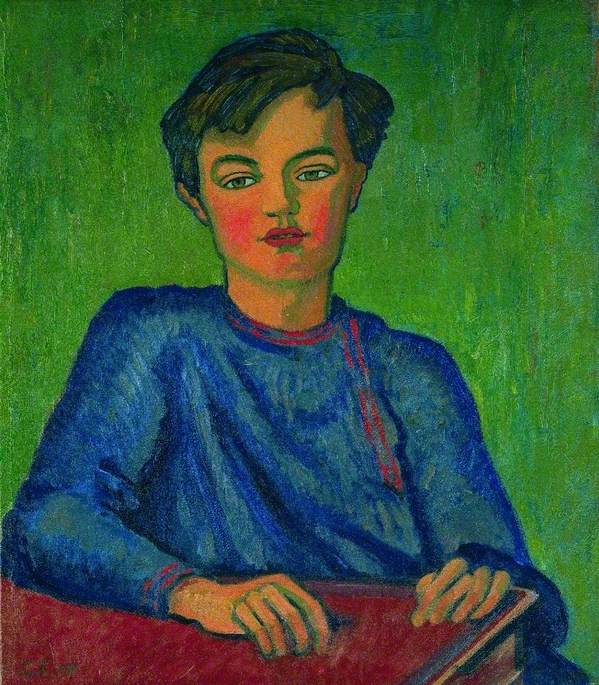 Julian, the Artist's Son, Aged 10, vintage artwork by Roger Eliot Fry, 12x8" (A4) Poster