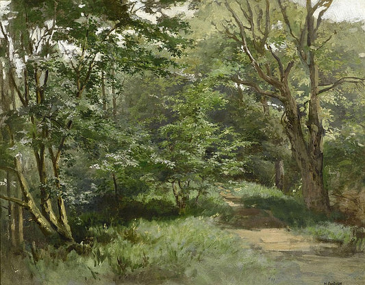 A Forest Clearing, vintage artwork by Marie Oesterley, 12x8" (A4) Poster