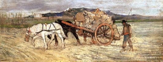 Il Barroccio, vintage artwork by Giovanni Fattori, 12x8" (A4) Poster