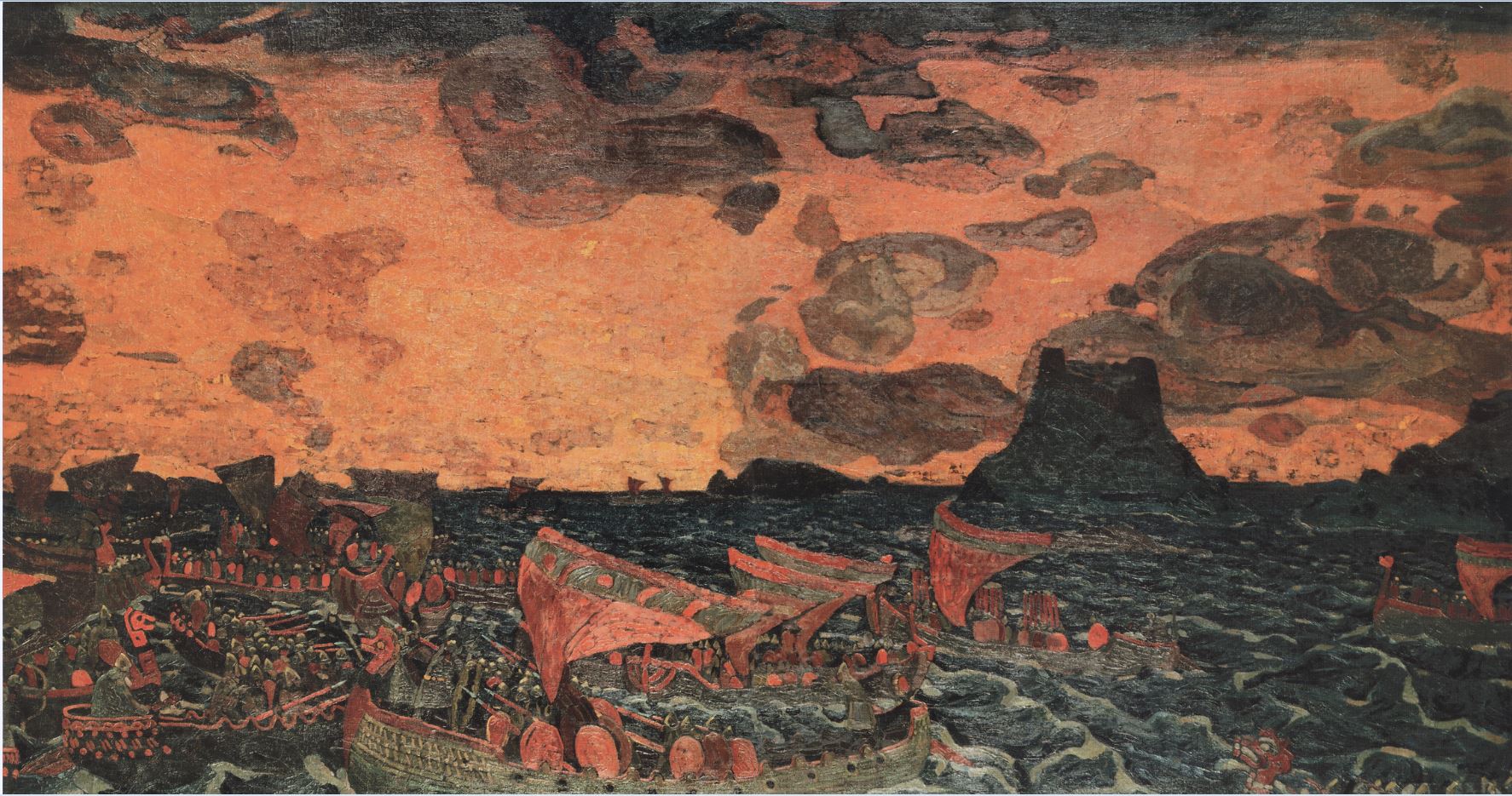 The Battle by Nicholas Roerich,16x12(A3) Poster