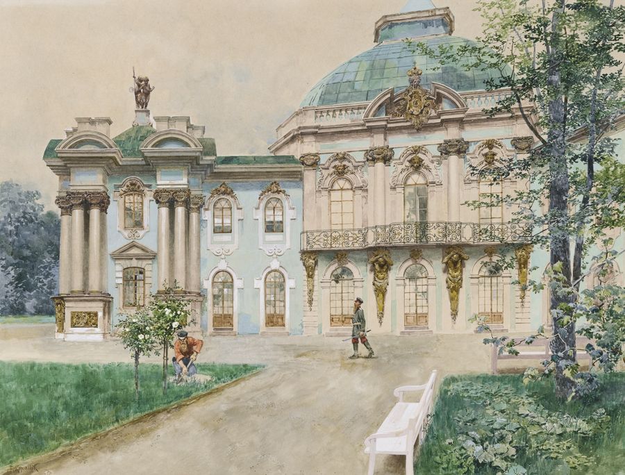 Tsarskoe Selo by Franz Kopallik,A3(16x12")Poster