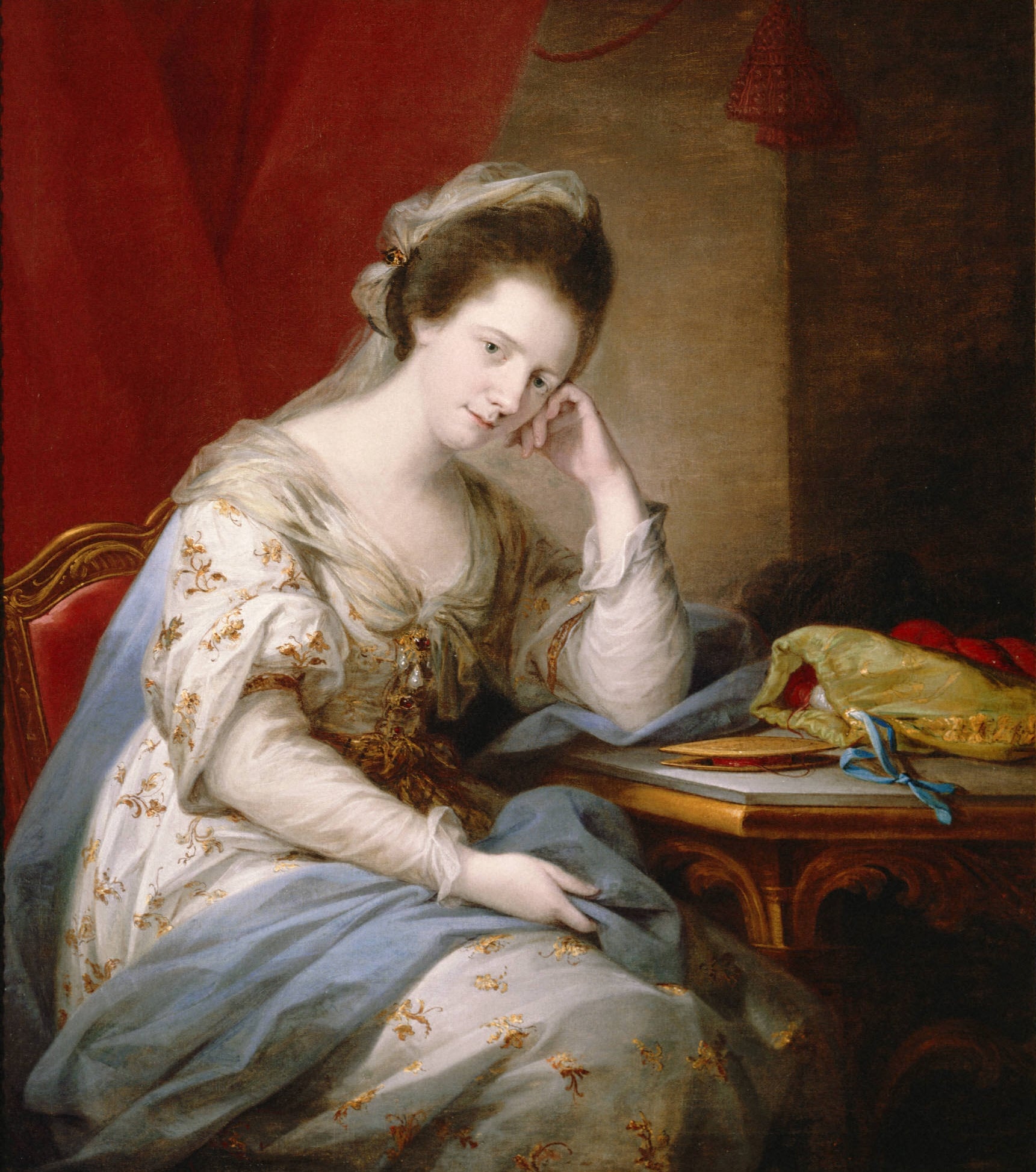 Barbara St. John Bletsoe, Countess of Coventry, vintage artwork by Angelica Kauffmann, 12x8" (A4) Poster