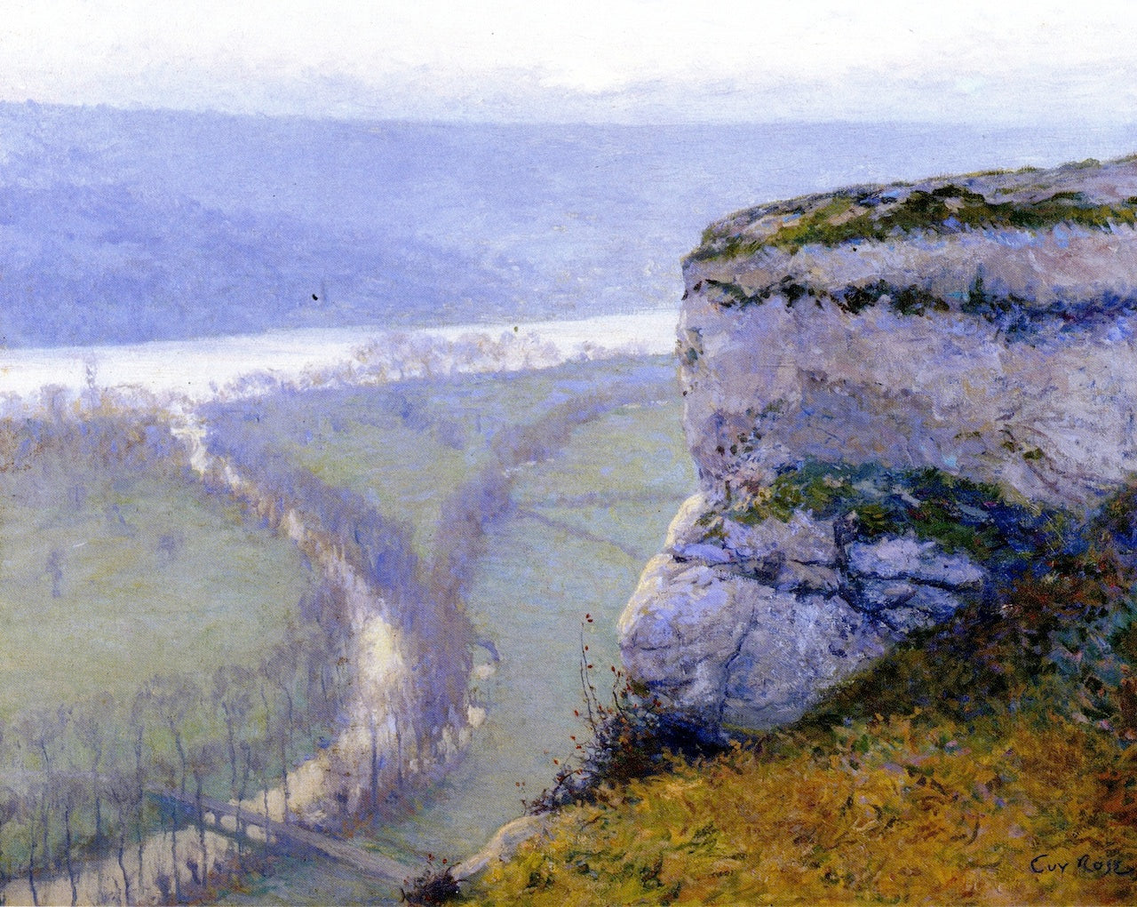 La Grosse Pierre, Giverny, vintage artwork by Guy Orlando Rose, 12x8" (A4) Poster