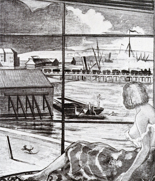 Danae, vintage artwork by Paul Nash, 12x8" (A4) Poster