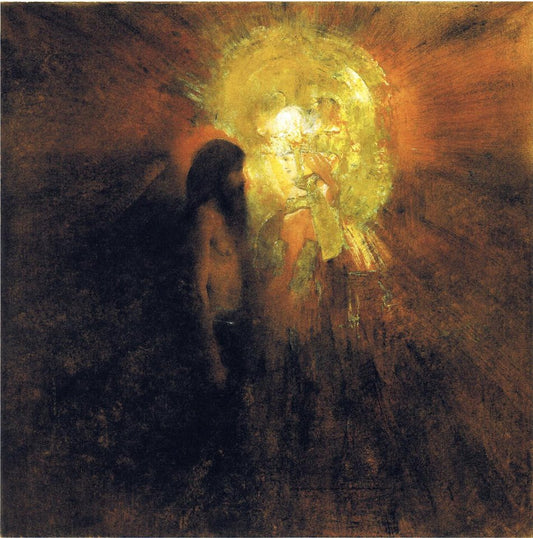 The Temptation of St. Anthony by Fernand Khnopff,A3(16x12")Poster