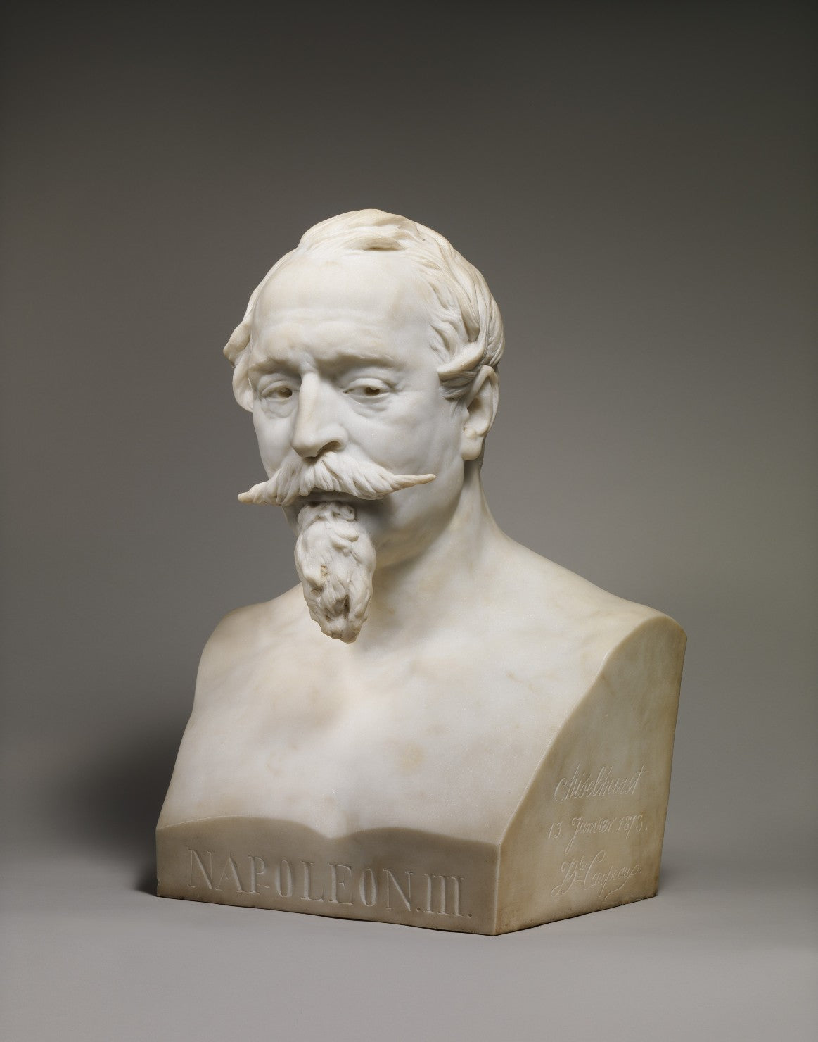 Portrait Bust of Napoleon III, vintage artwork by Jean-Baptiste Carpeaux, 12x8" (A4) Poster