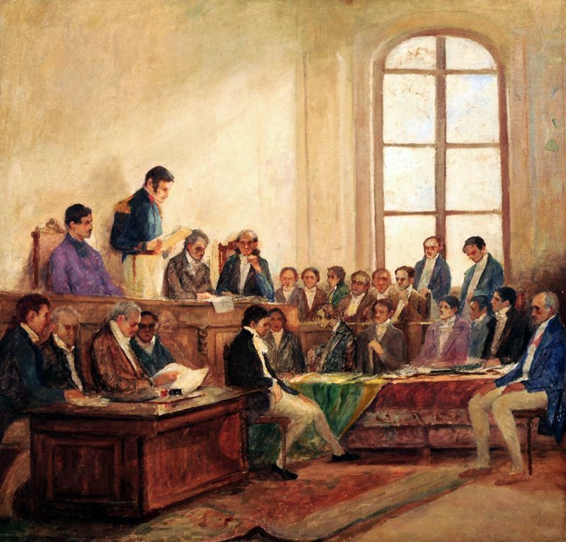 The Foundation of Rio de Janeiro: Additional Act (study), vintage artwork by Antonio Parreiras, 12x8" (A4) Poster