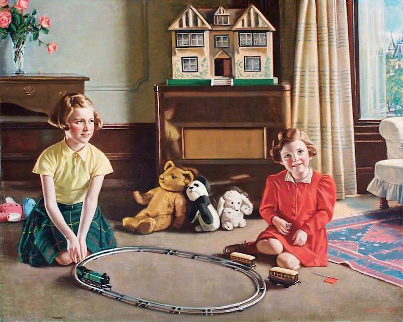 Marjory and Anne by Alexander Christie,16x12(A3) Poster