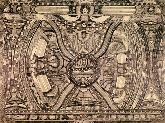 Medical Faculty, vintage artwork by Adolf Wölfli, 12x8" (A4) Poster