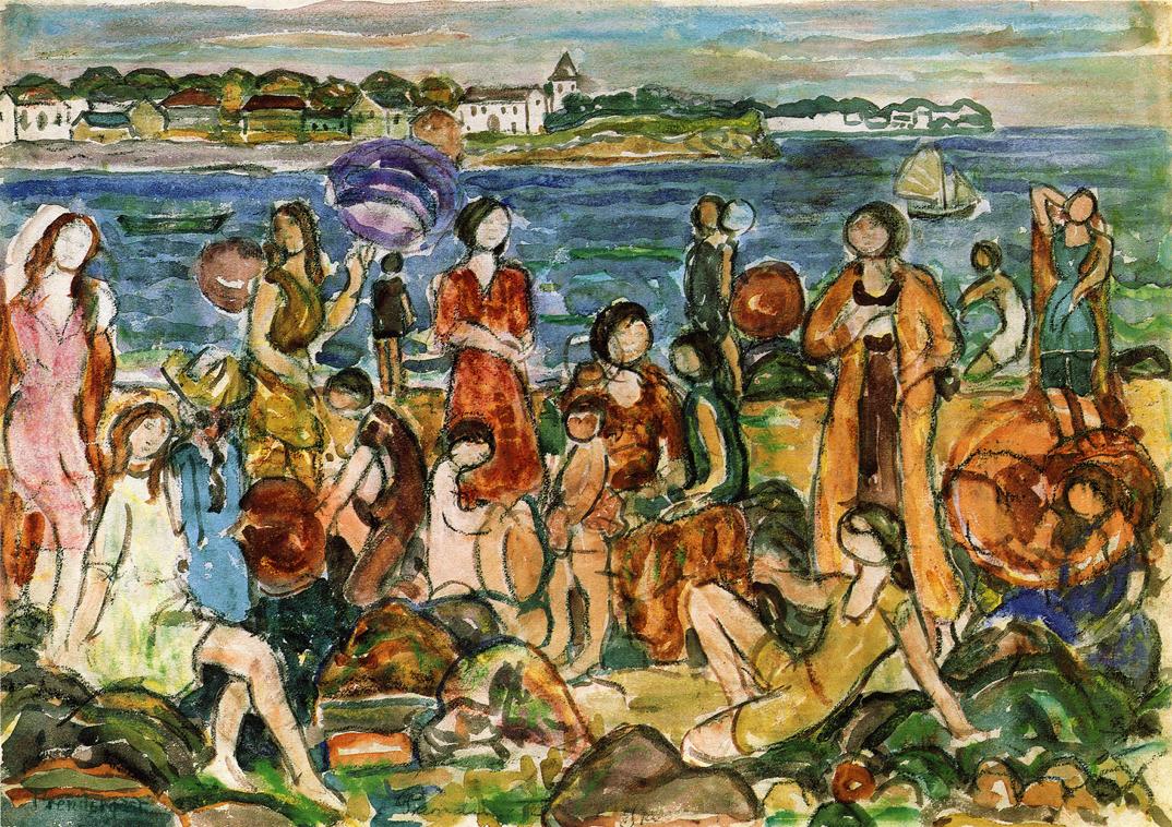 Bathers, New England by Maurice Prendergast,A3(16x12")Poster