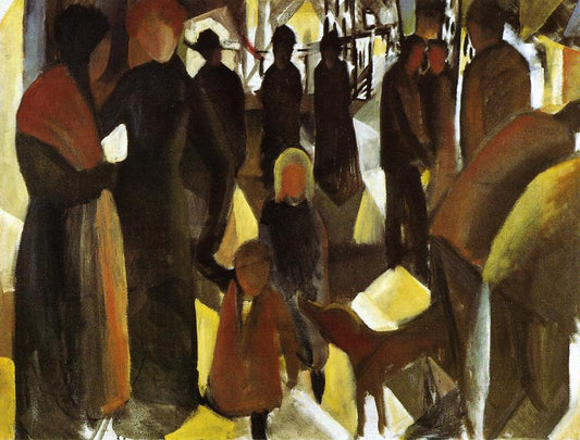 Leave-taking, vintage artwork by August Macke, 12x8" (A4) Poster