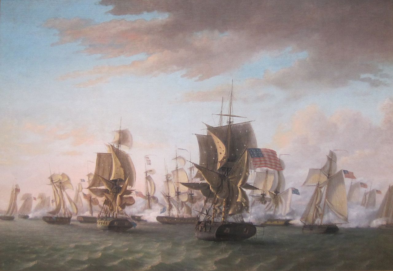 Perry’s Victory on Lake Erie, vintage artwork by Thomas Birch, 12x8" (A4) Poster