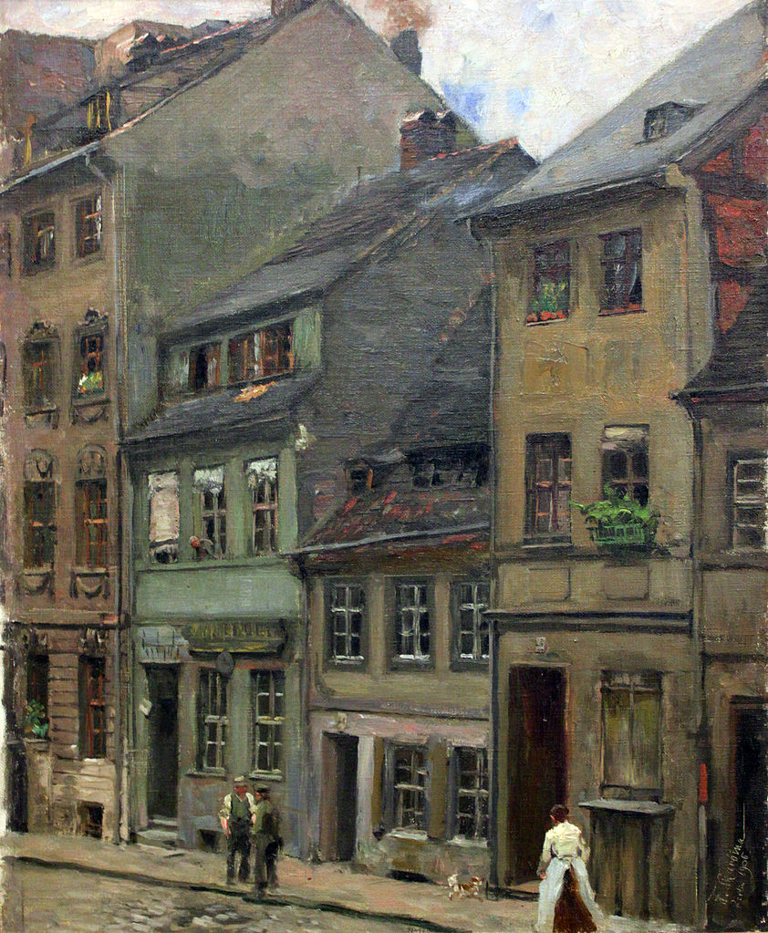 Parochial Street 27-31, Berlin, vintage artwork by Franz Skarbina, 12x8" (A4) Poster