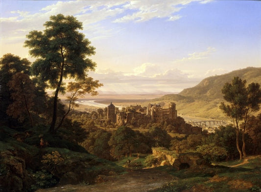 Schloss Heidelberg, vintage artwork by Ernst Fries, A3 (16x12") Poster Print