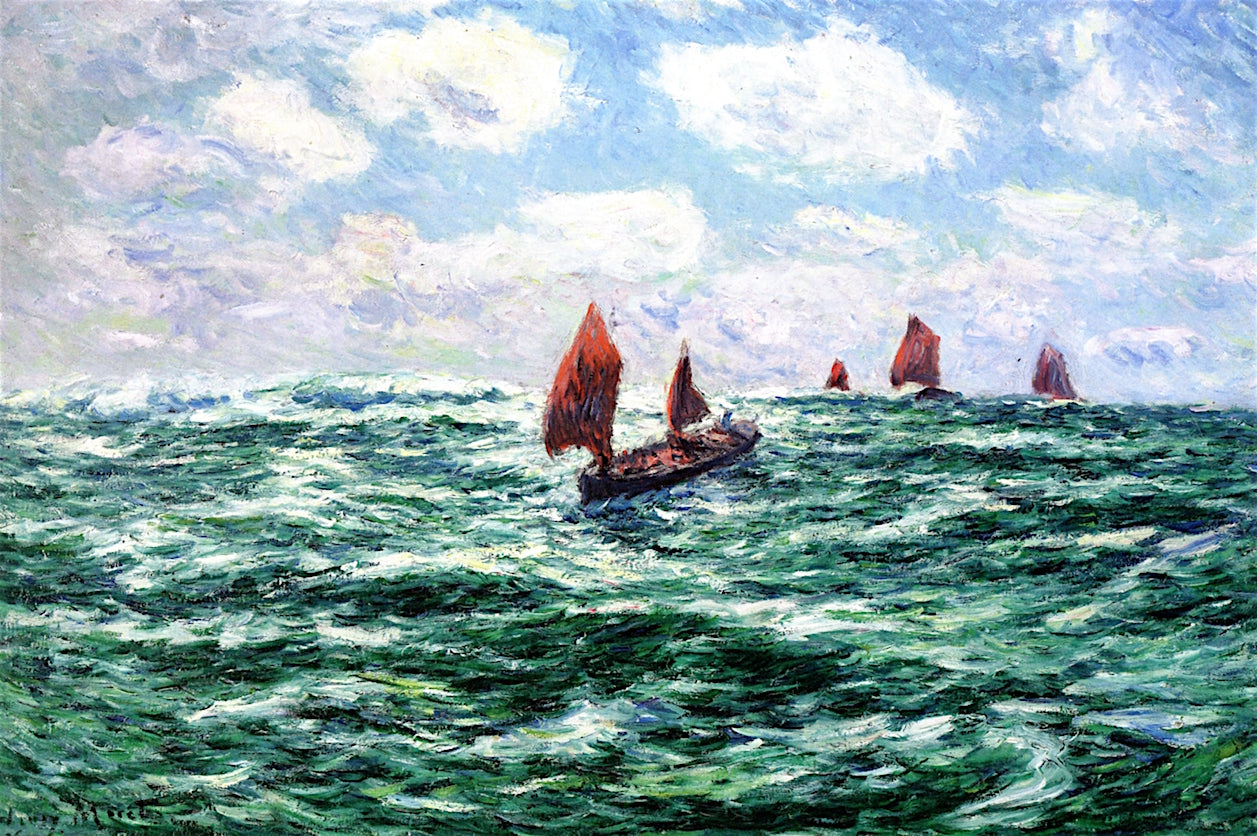 Fishing Boats, Audierne by Henry Moret,A3(16x12")Poster