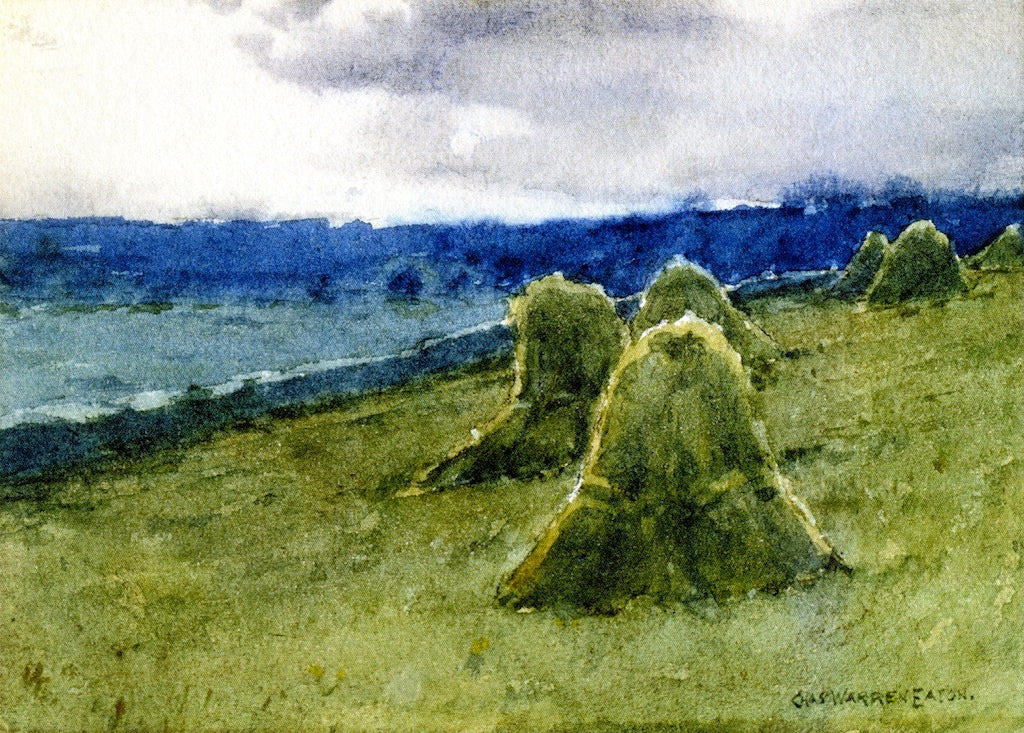 Rainy Day Pasture, vintage artwork by Charles Warren Eaton, 12x8" (A4) Poster