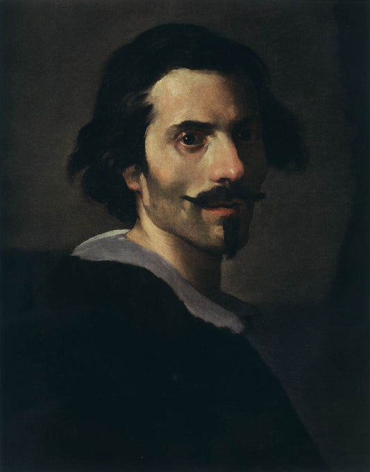 Self Portrait as a Mature Man, vintage artwork by Gian Lorenzo Bernini, 12x8" (A4) Poster