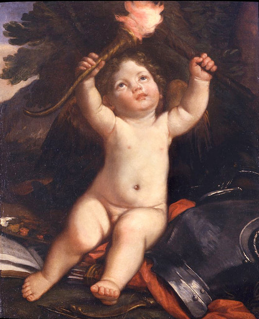 Triumph of Love, vintage artwork by Elisabetta Sirani, 12x8" (A4) Poster