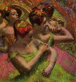 Ballerinas Adjusting Their Dresses, vintage artwork by Edgar Degas, 12x8" (A4) Poster