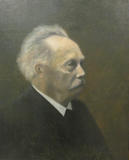 Portrait of Björn M. Ólsen, vintage artwork by Thorarin Benedikt Thorlaksson, 12x8" (A4) Poster