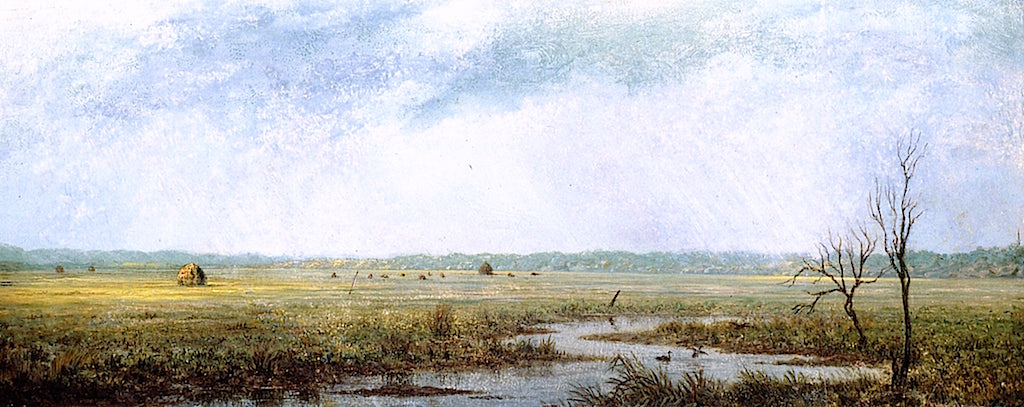 Flatlands and Haystacks, vintage artwork by Martin Johnson Heade, A3 (16x12") Poster Print