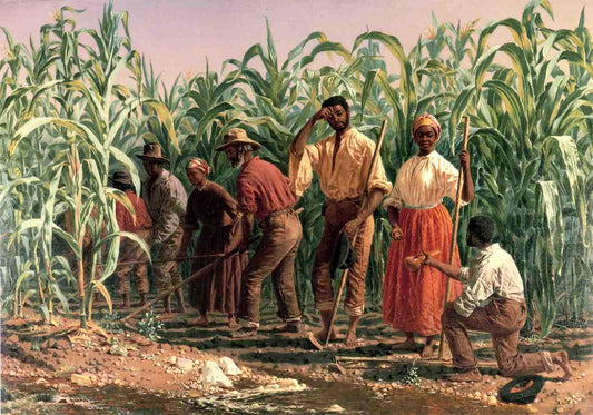 A Southern Cornfield, Nashville, Tennessee, vintage artwork by Thomas Waterman Wood, 12x8" (A4) Poster