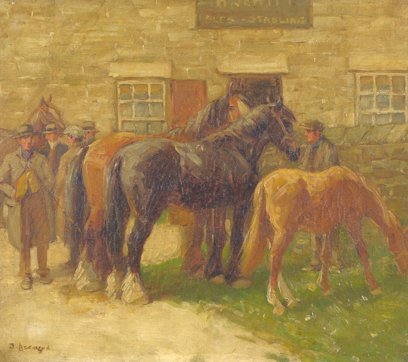 The Horse Market by John Atkinson II,A3(16x12")Poster