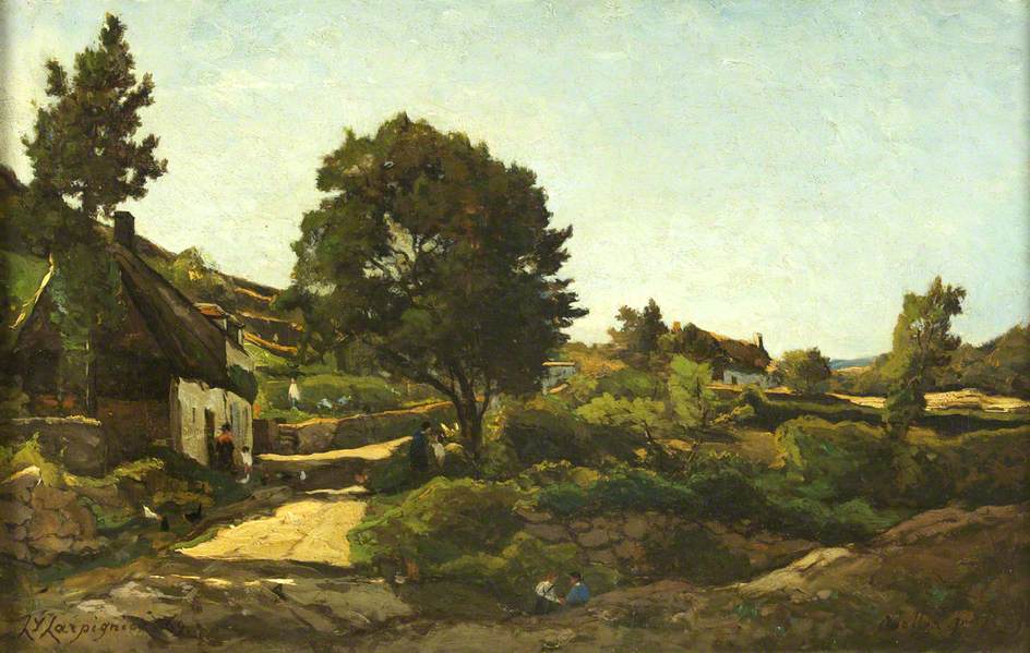 Avallon, vintage artwork by Henri-Joseph Harpignies, A3 (16x12") Poster Print