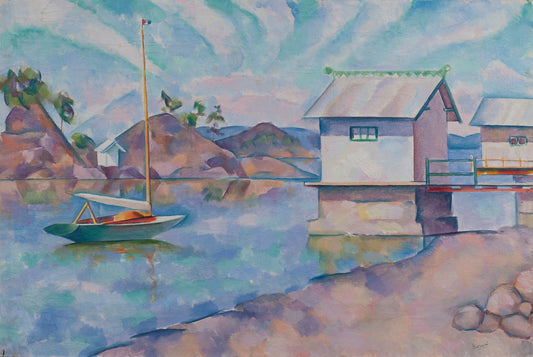 The Sailboat by Vladimir Baranoff-Rossine,16x12(A3) Poster