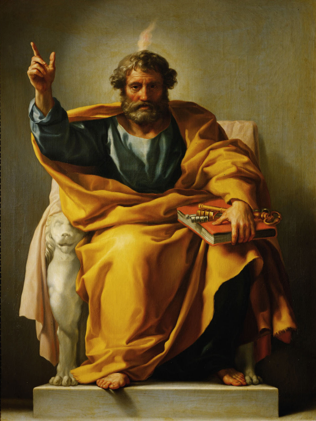 The Apostle Peter, vintage artwork by Anton Raphael Mengs, 12x8" (A4) Poster
