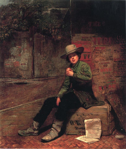 Buffalo Newsboy, vintage artwork by Thomas Le Clear, A3 (16x12") Poster Print