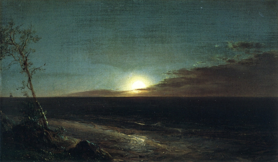 Moonrise, vintage artwork by Frederic Edwin Church, 12x8" (A4) Poster