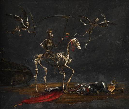 Mors Triumphans, vintage artwork by Leonaert Bramer, 12x8" (A4) Poster