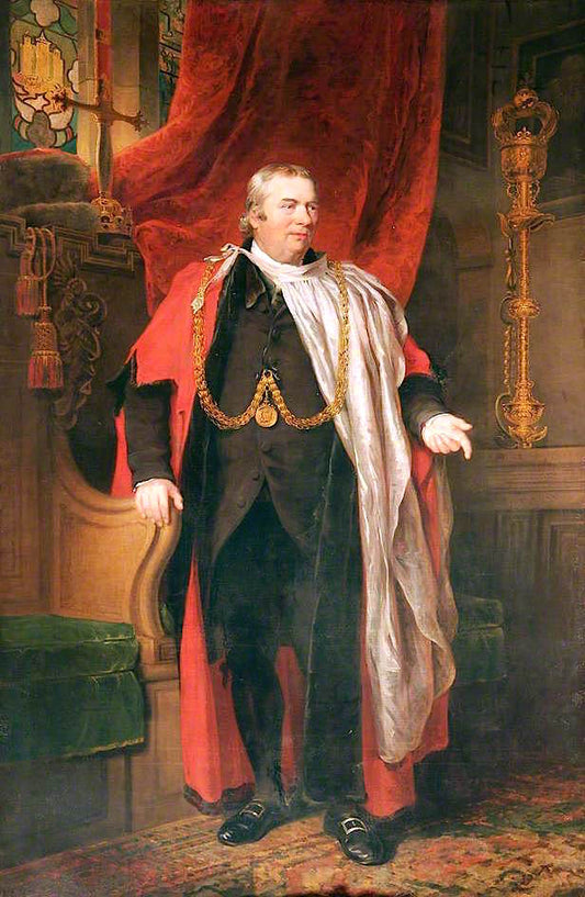 Barnabas Leman, Mayor of Norwich, vintage artwork by Joseph Clover, 12x8" (A4) Poster