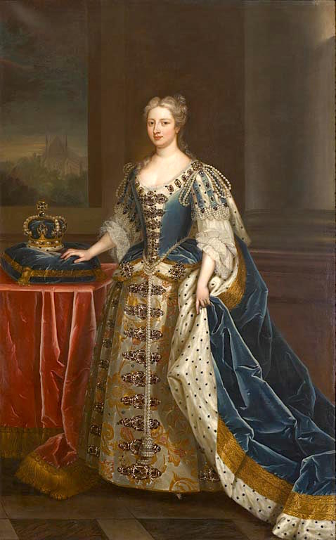 Caroline Wilhelmina of Brandenburg-Anspach Consort of King George II, vintage artwork by After Charles Jervas, 12x8" (A4) Poster