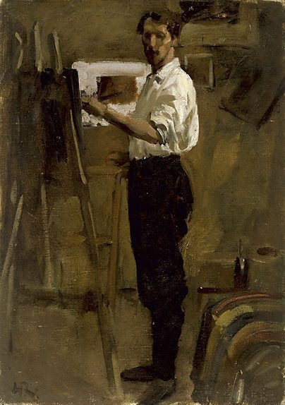 Artist in Studio by Hugh Ramsay,16x12(A3) Poster