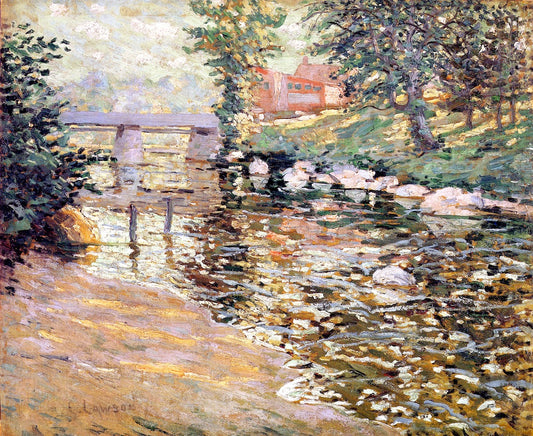 The Bronx River, vintage artwork by Ernest Lawson, 12x8" (A4) Poster