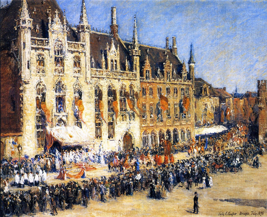 The Pageant at Bruges by Colin Campbell Cooper,A3(16x12")Poster
