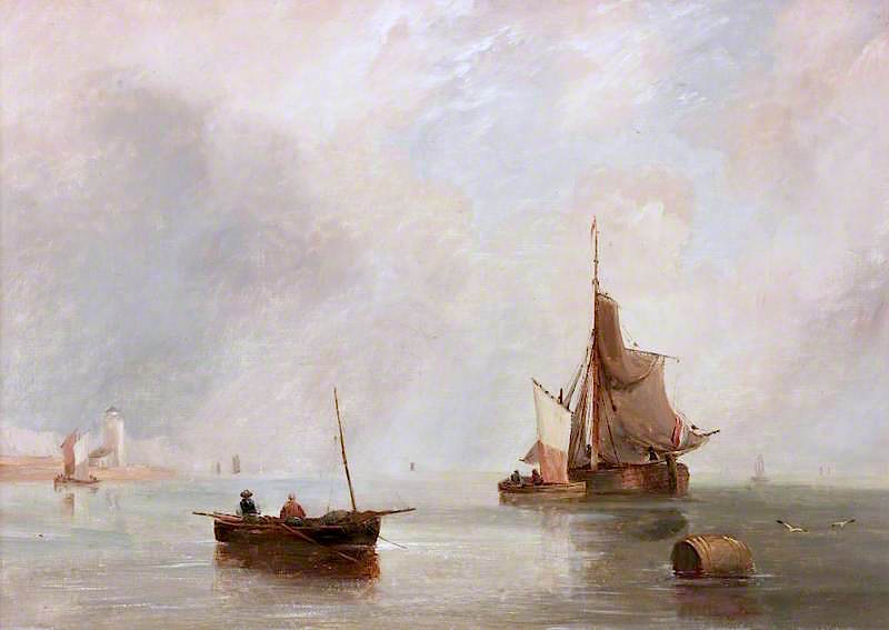 Off North Shields, vintage artwork by John Wilson Carmichael, A3 (16x12") Poster Print