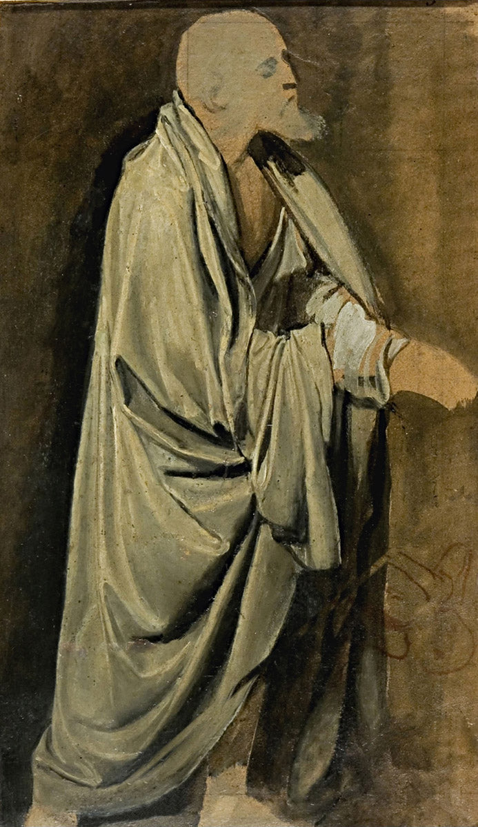 Apostle Andrew (study), vintage artwork by Alexander Ivanov, A3 (16x12") Poster Print