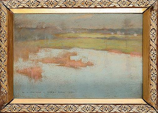 Grez in April by Willard Leroy Metcalf,A3(16x12")Poster