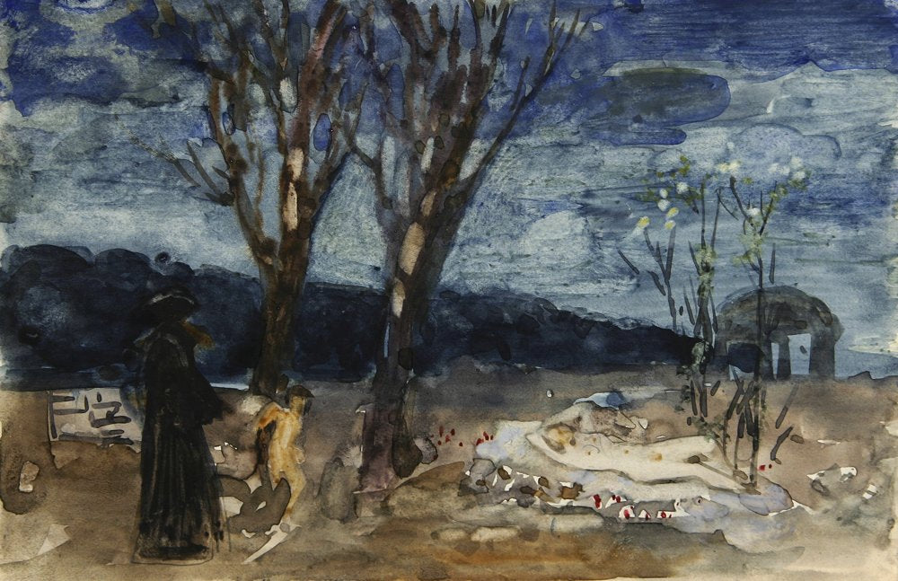 Genre Scene at Night by Eduard Veith,A3(16x12")Poster