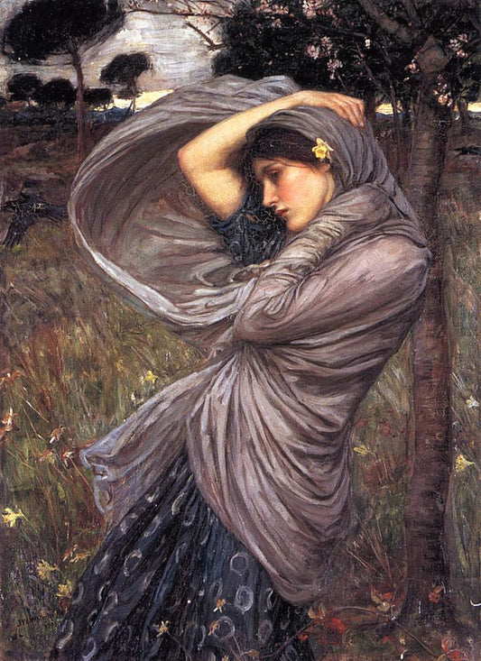 Boreas, vintage artwork by John William Waterhouse, 12x8" (A4) Poster