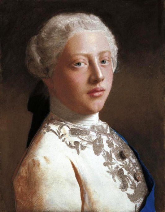 George, Prince of Wales (later George III), vintage artwork by Jean-Étienne Liotard, 12x8" (A4) Poster